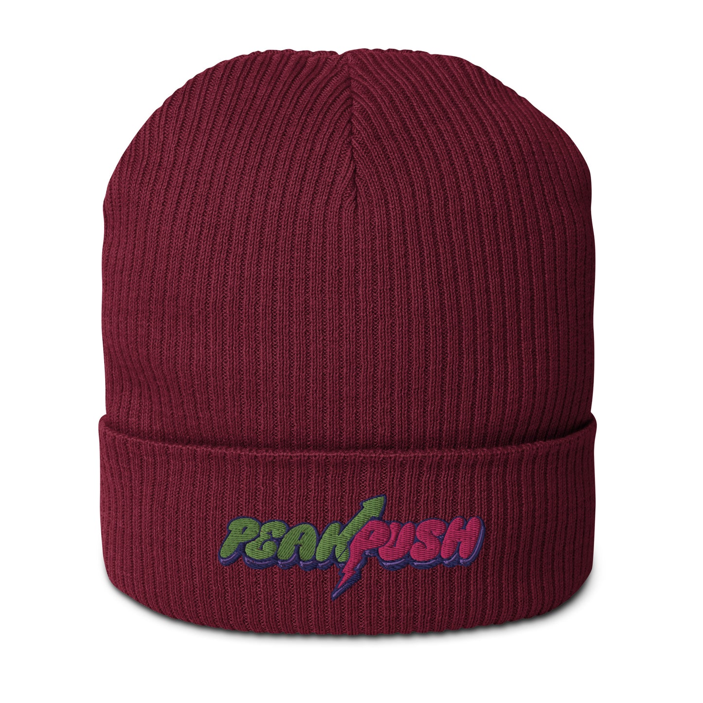 PeakPush Organic Ribbed Beanie