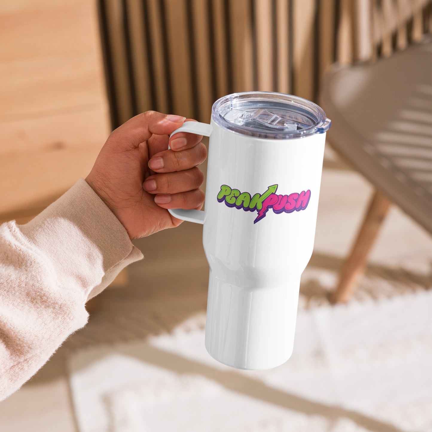 PeakPush Travel mug with a handle